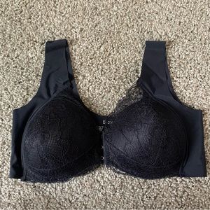 Lace Black Snap Front Bra